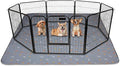 Sunheir Washable Pee Pads for Dogs 72"x72", Extra Large Reusable Puppy Pads Pet Training Pads for Dog Playpen, Waterproof Pee Pads for Puppy Playpen, Whelping Pad, Dog Playpen Indoor - Light Grey