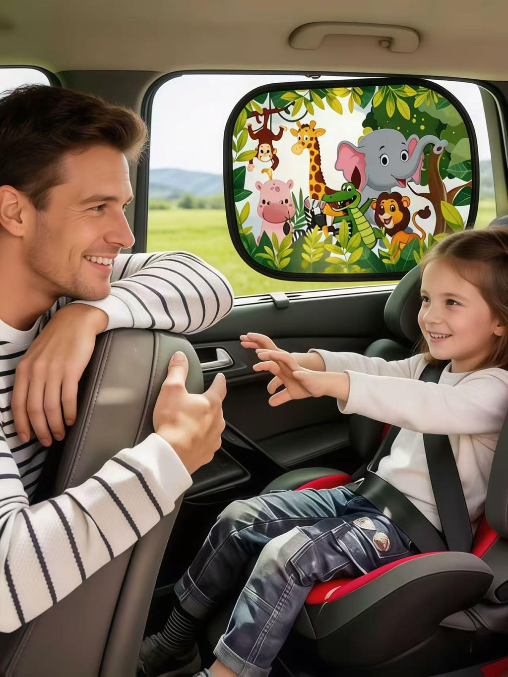 Car Window Shade for Baby -Glare Shield and UV Rays Protection for Your Child, 2-Pack-20 X 12" Window Shade (123)