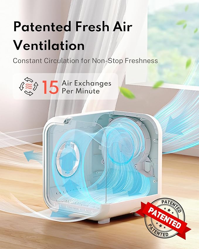 HomeRunPet Cat Dryer, 360° Efficient Automatic and Quiet Box with Smart Temperature Control, Ideal for Small Dogs (50L Drybo Plus Pet Dryer Box)