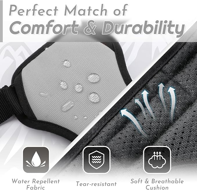 Eagloo Dog Harness Small Sized Dog, No Pull Service Vest with Reflective Strips and Control Handle, Adjustable and Comfortable for Easy Walking, No Choke Pet Harness with 2 Metal Rings, Grey, S