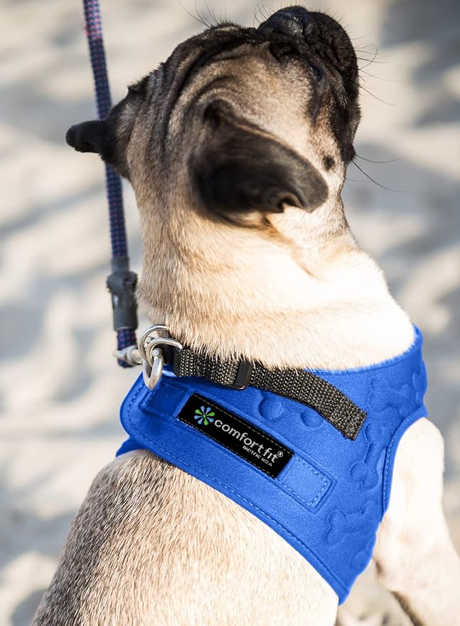 Comfort Fit Dog Harness No Pull with Adjustable Buckles Soft Padded Reflective Choke Step-in Pet Vest with Easy Control Handle for Small Medium Large Dogs & Puppies for Walking Running Training