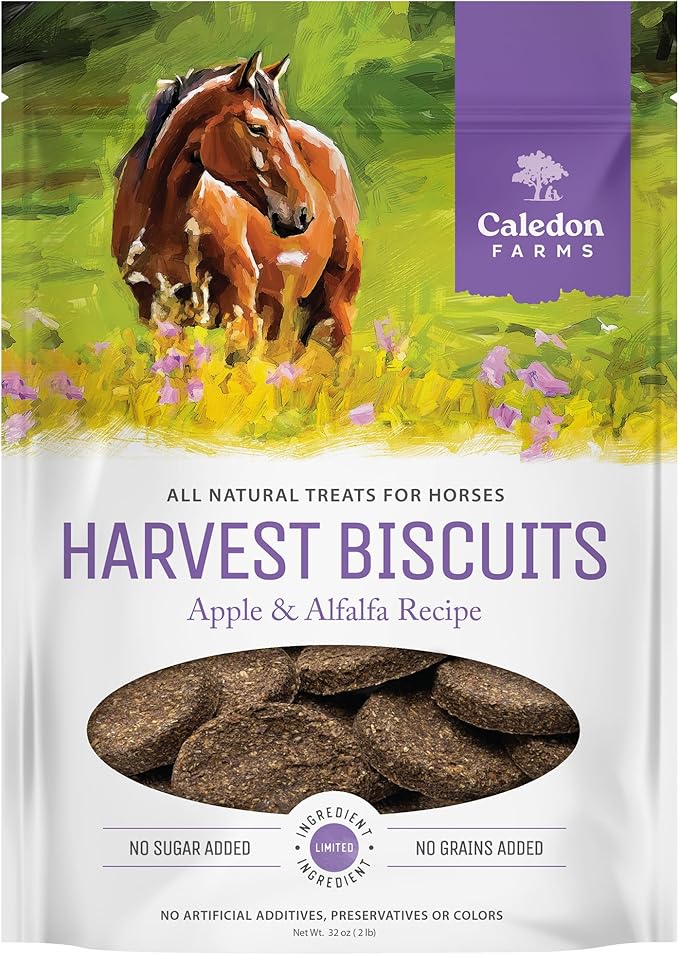 Caledon Farms Harvest Biscuits - Apple & Alfalfa Recipe 32 oz, Horse Treats