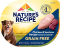 Nature’s Recipe Grain Free Wet Dog Food, Chicken & Venison Recipe, 2.75 Ounce Cup (Pack of 12)