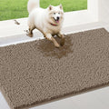 IM HOME Extra Large 60" x 36" Beige Dog Door Mats for Muddy Paws, Chenille Absorbent Dog Mat, Non Slip Heavy Mud Mat for Dogs, Soft Pet Bed Mat for Entryway, Mud Paws, Inside Floor