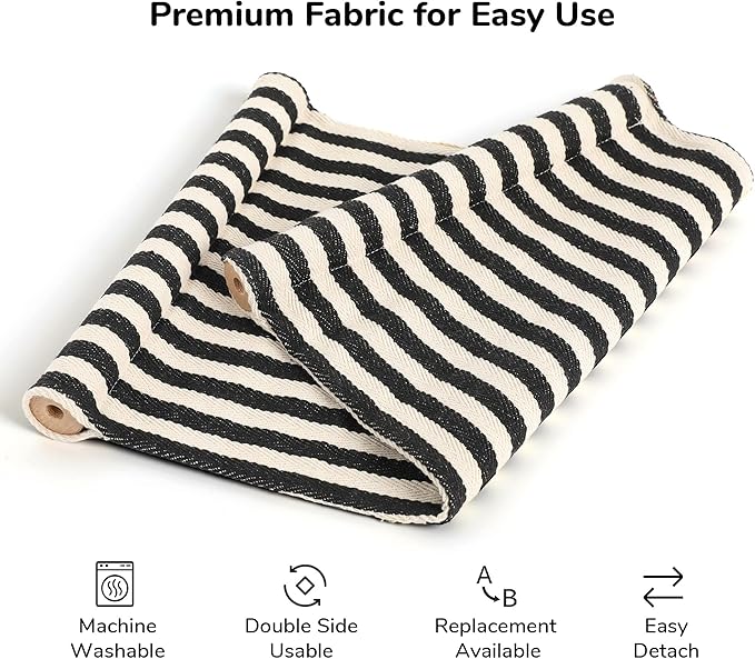 FUKUMARU Hammock Wall Mounted Cat Beds and Perches, Wooden Kitten Walls Furniture, Stable Cats Shelves for Sleeping, Playing, Climbing, and Lounging, Black Stripe