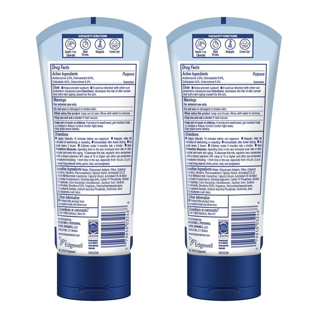 Banana Boat Light As Air Sunscreen Lotion SPF 50 Twin Pack | Lightweight & Non-Greasy Lotion Sunscreen SPF 50, Sunblock, Oxybenzone Free, 6oz each