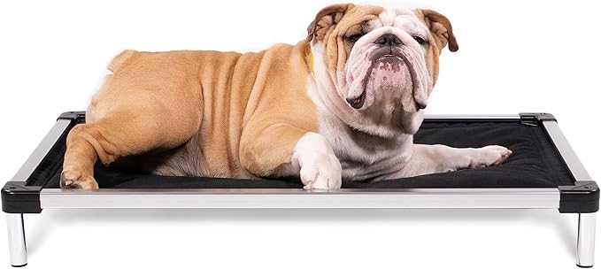 K9 Ballistics Chew Proof Armored Padded Dog Crate Bed, Virtually Indestructible, Legs Included (Obsidian Black, Small (29" L x 18" W x 4.5" H))