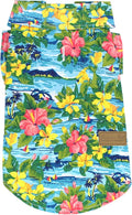 Parisian Pet Stylish Dog Hawaiian Shirt - Cotton Summer Beach Outfit - Hook & Loop Closure - Machine Washable - XS