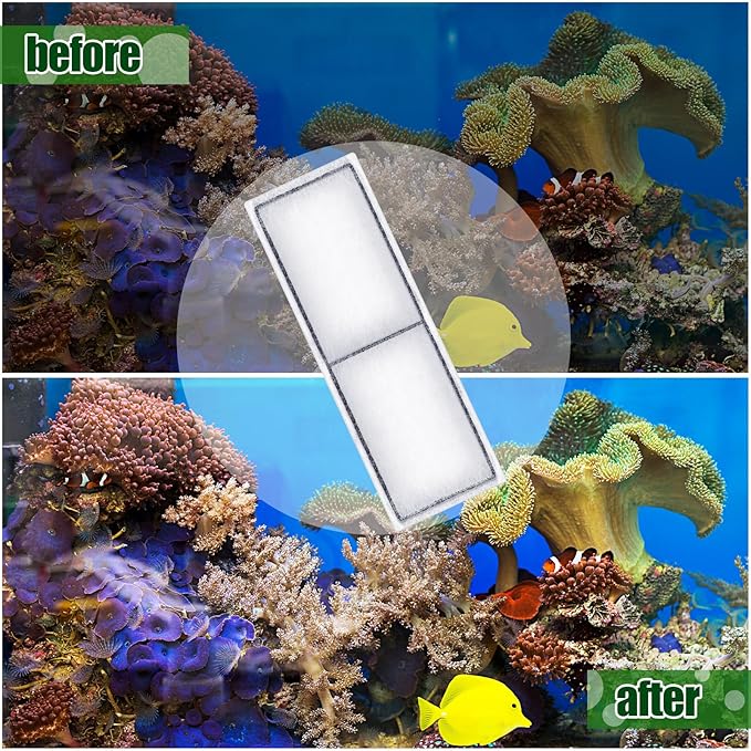 Pangda 4 Pcs Carbon Filter Foam Pad Compatible with U3 Range of Internal Underwater Sponge Aquarium Underwater Filter Accessories for Internal Replacement Aquarium Fish Tank