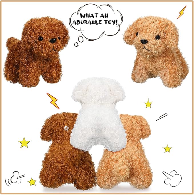 Skylety 12 Pack 5" Mini Dog Stuffed Animals Stuffed Puppies Bulk Small Plush Dogs Cute Soft Plush Toy Birthday Gift