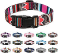 Mercano Adjustable Dog Collar - Special Design Patterns, Soft Nylon Comfortable Durable Pet Collar for Small Medium Large Dogs (M, Tribal Pink)