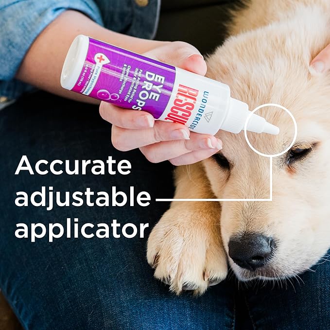 Wondercide Rescue - Eye Drops and Wash for Pets - Relief for Dogs and Cats from Allergies, Itchy Red Irritated Eyes, Discharge - with Pure Hypochlorous - 4 oz
