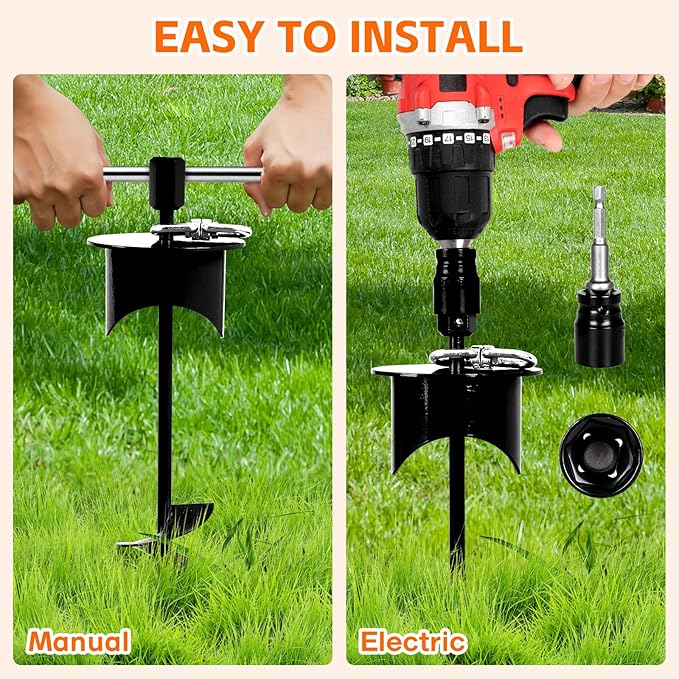 Snagle Paw Dog Tie Out Stake with Lock-Cap Prevents Pulling Out - Heavy Duty 360°Swivel Dog Stake for Outside,Yard, Beach & Camping - Rust Proof Ground Anchor for Dog Cable,Leash,Tether,up to 220 lbs