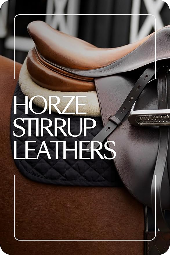 HORZE Genuine Leather English Riding Stirrup Leathers Pair | Adult Sizes