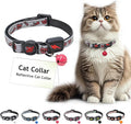 DOCO Cat Collar (Neck Girth - 3/8" x 7.5-12", Weight Upto - 13lb) Reflective Cat Collar with Bell, Breakaway Safety Buckle, Adjustable Nylon Strap for Kittens & Adult Cats (Red)
