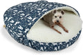 Snoozer Luxury Cozy Cave Pet Bed, Wag Collection, Small - Pedigree Denim