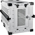 Heavy Duty Fully Collapsible Powder-Coated Aluminum Dog Crate - Small (White)