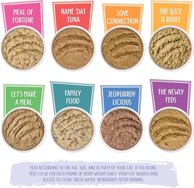 Weruva Slide N' Serve Paté Wet Cat Food, The Showcase Chowdown Variety Pack, 2.8oz Pouch, Pack of 16
