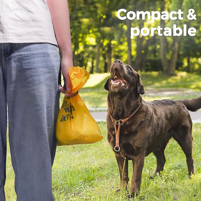 Dog Poop Bags Rolls Biodegradable 100% Leak Proof Thickened Dog Waste Bags - 600 Count 40 Rolls - Cornstarch Based Doggie Poop Bag for Small and Big Dogs(Unscented)