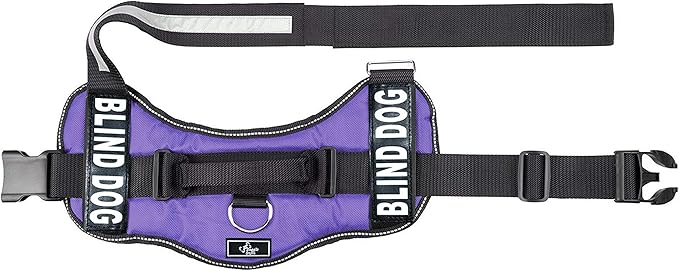 Doggie Stylz Blind Dog Harness No Pull No Escape Dog Vest for Blind Dogs Adjustable Vest with Handle Blind Dog Accessories and Patches for Training and Mobility