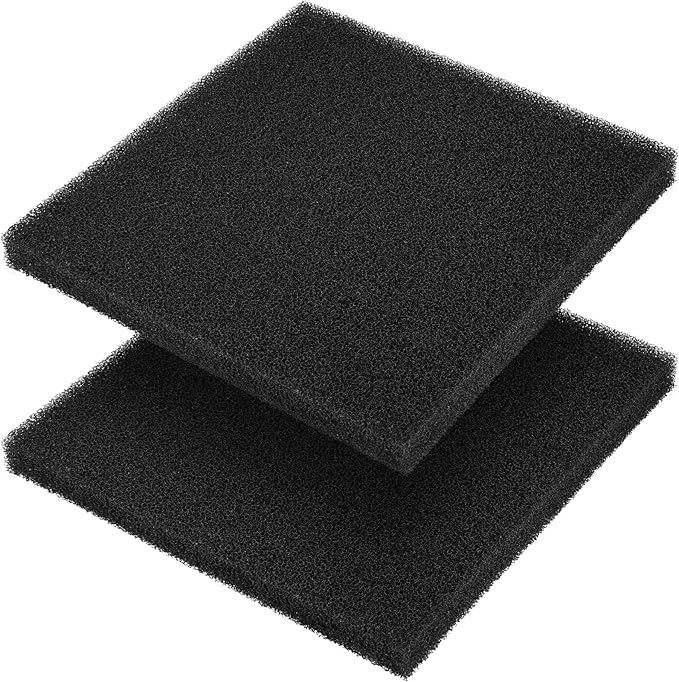 Aquarium Filter Sponge Pad, Filter Media Foam Sponges, Filter Accessories for Fish Tanks and Ponds (18.5"x18.5"x1.6", 20PPI, 2 Pack)