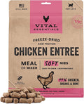Vital Essentials Freeze-Dried Raw Chicken Meal or Mixer Cat Food Soft Nibs | 99% Chicken, Organs & Bone | 12 oz