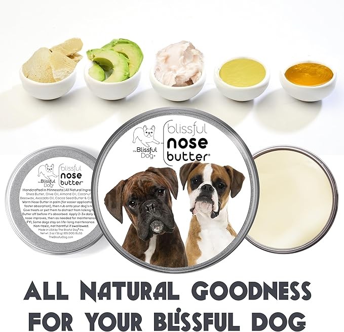 The Blissful Dog Boxer Duo Unscented Nose Butter, 4-Ounce