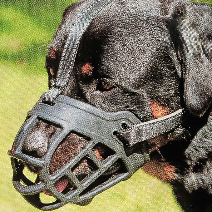 BARKLESS Dog Muzzle, Soft Basket Silicone Muzzle for Dogs to Prevent Biting and Chewing, Breathable Cage Mouth Cover for Training, Allows Drinking and Panting, Used with Collar