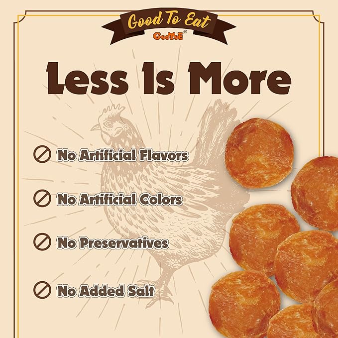 Gootoe Chicken Chips 1lb, All Natural, Grain-Free, High-Protein, Low Fat, Healthy & Easily Digestible, Soft Texture