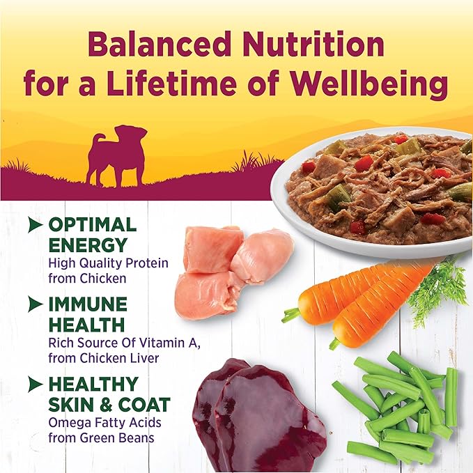 Wellness Petite Entrées Shredded Medley with Roasted Chicken, Beef, Green Beans & Red Peppers, 3-Ounce Cup (Pack of 12)