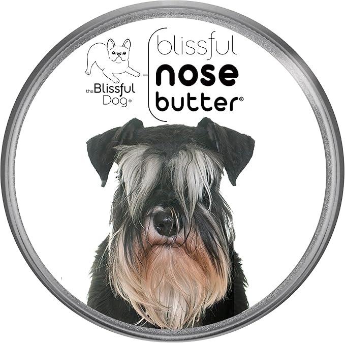 The Blissful Dog Schnauzer Nose Butter for Dry, Cracked Skin, Lick-Safe Dog Nose Balm with Moisturizing Shea Butter, Almond, Olive, and Essential Oils, Pet Supplies, Uncented, 4 oz.