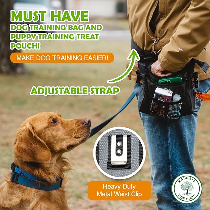 Dog Poop Holder with Dog Poop Bag Dispenser for Responsible Pet Owners - Leave no Trace!