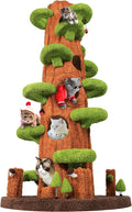 Luxury Cat Tree Tower for Indoor Cats,88.6" Tall Cat Tree,Multi-Level Furniture Activity Center with Scratching Posts Stand House Condo Funny Toys Kittens Pet Play House