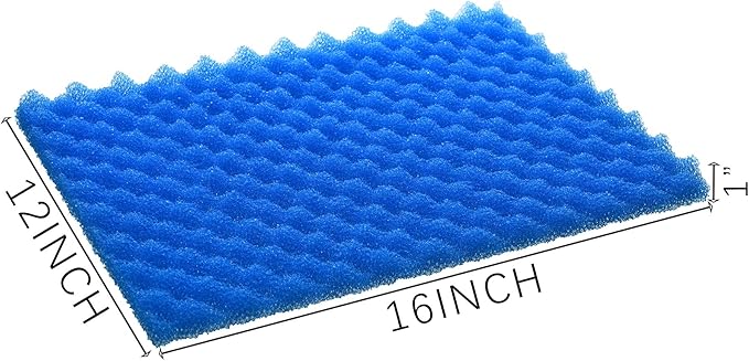 Aquarium Filter Media Bio Sponge Pad 16 x 12 x 1 inch, Fish Pond Foam Filter 20/30/40 ppi Set 3