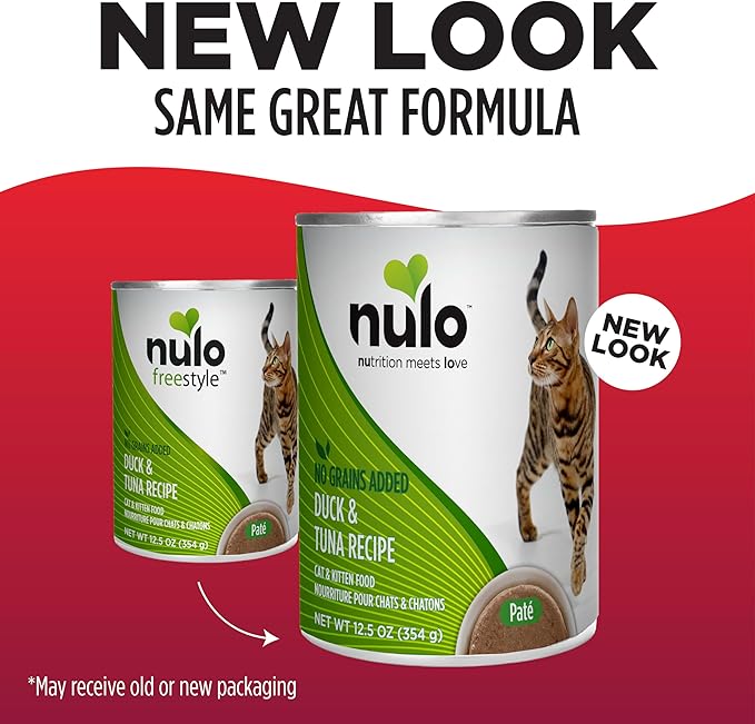 Nulo Duck & Tuna Recipe Pate Wet Canned Cat Food, 12.5 Ounce (Pack of 12)