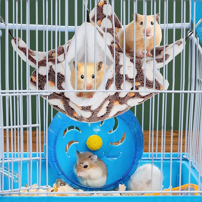 4Pcs Rat Guinea Pig Hanging Hammock Ferret Hanging Bed Pet Cage Hammock Accessories for Small Animals Chinchilla Parrot Sugar Glider Ferret