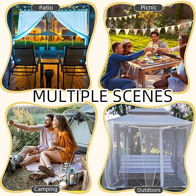4 Corners Mosquito Net for Mosquiteros para Camas Bed Canopies Netting Bed Drapes Rectangular Mosquito Mesh for Camping Home Outdoor Travel (White,L75 X W59 X H67 Inch,Opening)