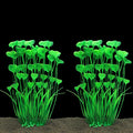 ALEGI Fish Tank Decorations Plastic Plants Large,Aquarium Artificial Plants Decoration Ornament Safe for All Fish-16 inch 2Pcs (Green 2 pcs)