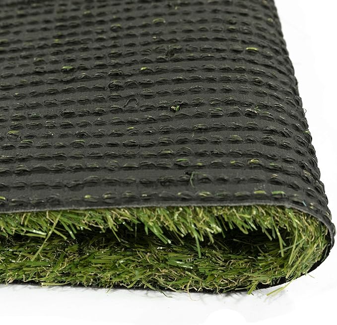 Ottomanson Artificial Grass Puppy Potty Training Pad with Tray, 15" x 30" Reusable Pee Pad for Small Pets and Dogs