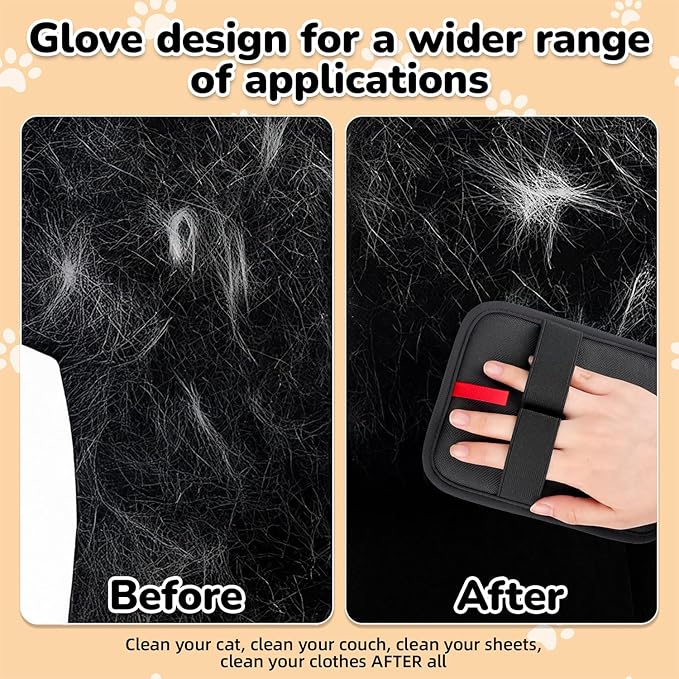 Pet Hair Remover, electrostatic pet Hair Removal Gloves, cat and Dog pet Hair Removal Tools, Suitable for Bed Sheets, Blankets, Clothes, Sofas, Multi-Functional Beauty Gloves -1 Piece