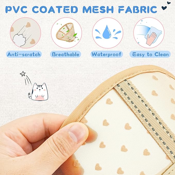 Supet Cat Cone Collar After Surgery, Soft Mesh Recovery Collar to Stop Licking and Scratching, Plastic Cone Alternative for Small Kitten, Medium, Large Cats ()