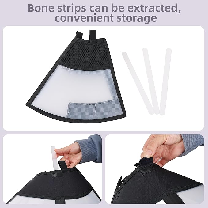 Soft Dog Cone Suitable for Postoperative Use in Dogs, Adjustable and Comfortable Elizabeth Collar, Used for Wound Care, Sterilization, Suitable for Medium to Large Dogs (L)