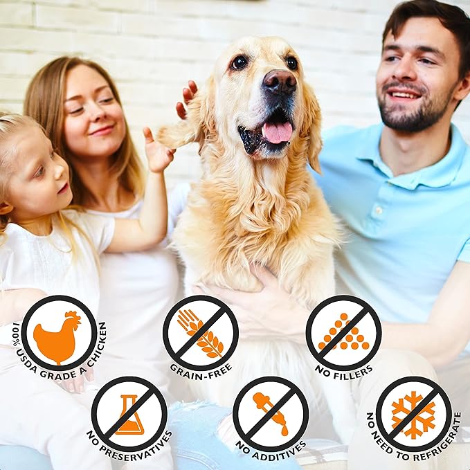 Emmy's Best EBPP Chicken Jerky Dog Treats Made in USA - 100% Natural Jerky Treats Made with Real Chicken - Grilled Chicken Strips for Medium Dogs, Large and Small Dogs