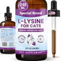 Special Breed L-Lysine for Cats & Kittens – Immune, Respiratory & Eye Health Support – Liquid Cat Supplement with Astragalus, Burdock, Atractylodes, Dangshen & Vitamins A, B1, B2, B6 – 8oz (240mL)