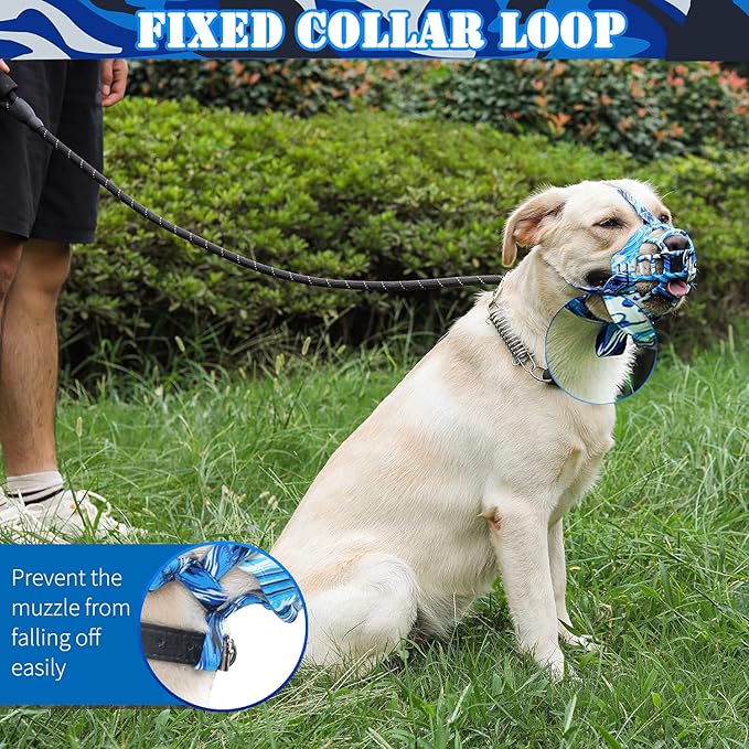 BARKLESS Dog Muzzle, Silicone Basket Muzzle for Small Medium Large Dogs, Soft Cage Mouth Cover Prevent Biting Chewing, Allow Drinking Panting, Suitable for German Shepherd
