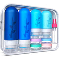 18pack Travel Bottles for Toiletries,TSA Approved Silicone Travel Containers for Toiletries,Leak Proof Refillable Liqus Shampoo And Conditioner travel Essentials toiletry Bottles