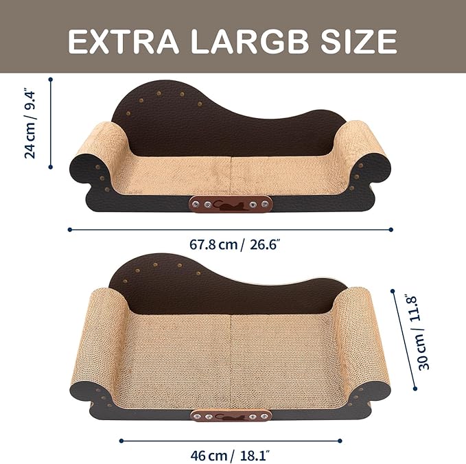 Cat Scratcher Couch Cat Scratching Bed Large Cat Scratcher Bed Cat Lounge Bed Scratching Pad for Indoor Cats