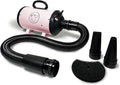 Flying Pig High Velocity Dog Pet Grooming Dryer w/Heater (Pastel Pink w/Grey Logo)