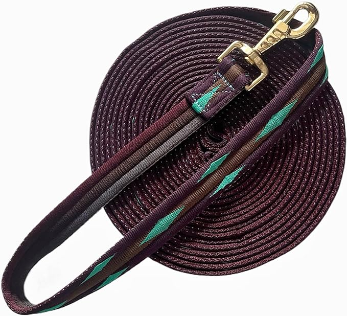 Premium Horse Training Lunge Line with Alloy Trigger Buckle for Accurate Equestrian Training of 26 Foot (8 Meters)