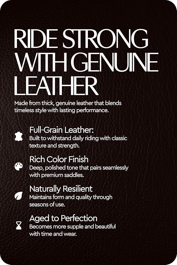 HORZE Genuine Leather English Riding Stirrup Leathers Pair | Adult Sizes